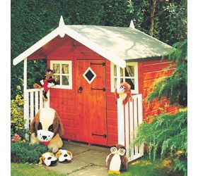 6' x 4' Shire Hobby Kids Wooden Playhouse (1.79m x 1.79m) 