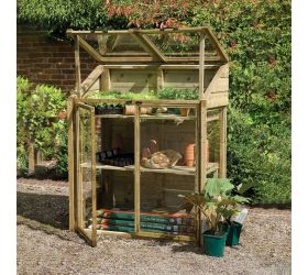 4'x2' Forest Wooden Small Mini Lean To Greenhouse