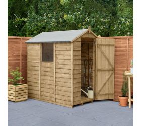 6' x 4' Forest 4Life Overlap Pressure Treated Apex Wooden Shed