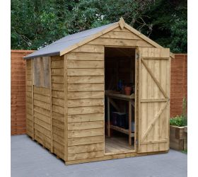 8' x 6' Forest 4Life Overlap Pressure Treated Apex Wooden Shed
