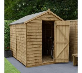8' x 6' Forest 4Life Overlap Pressure Treated Windowless Apex Wooden Shed