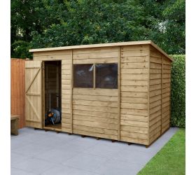 10' x 6' Forest Overlap Pressure Treated Pent Wooden Shed