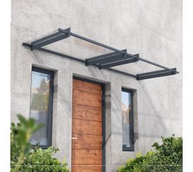 10' x 3' Palram Canopia Nancy 3000 Door Canopy - Grey (3.01m x 0.94m)