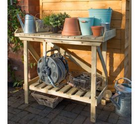 Wooden Garden Potting Bench Table 