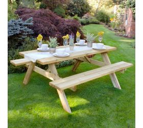 Forest 1.8m Large Rectangular Picnic Table 