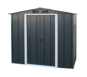 6' x 4' Sapphire Apex Anthracite Metal Shed