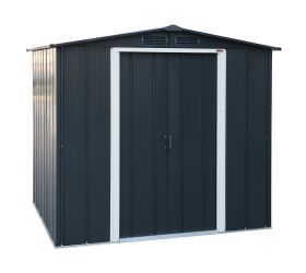 6' x 6' Sapphire Apex Anthracite Metal Shed