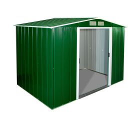 8'x6' (2.4x1.8m) Store More Sapphire Apex Green Metal Shed