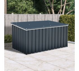 4' x 2' Sapphire Anthracite Metal Garden Cushion Storage Box (1.28m x 0.68m) 