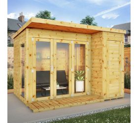 10' x 8' Mercia Premium Summer House with Side Shed (3.1m x 2.5m)