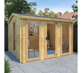 Mercia 3.5m x 3m Log Cabin Summer House (19mm)