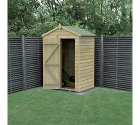 5' x 3' Forest Beckwood 25yr Guarantee Shiplap Pressure Treated Windowless Apex Wooden Shed (1.64m x 1m)