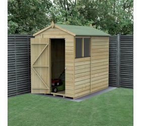 7' x 5' Forest Beckwood 25yr Guarantee Shiplap Pressure Treated Apex Wooden Shed (2.28m x 1.53m)