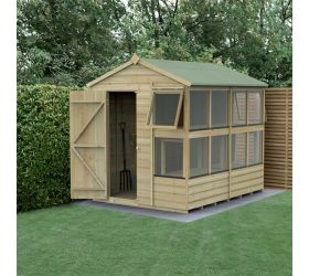 8' x 6' Forest 25yr Guarantee Shiplap Pressure Treated Potting Shed (2.42m x 1.99m)