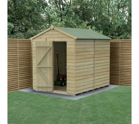8' x 6' Forest Beckwood 25yr Guarantee Shiplap Pressure Treated Windowless Apex Wooden Shed (2.42m x 1.99m)