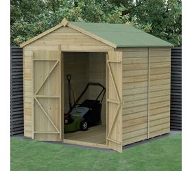 7' x 7' Forest Beckwood 25yr Guarantee Shiplap Pressure Treated Windowless Double Door Apex Wooden Shed (2.28m x 2.12m)