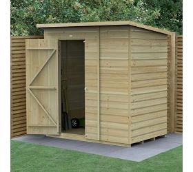 6' x 4' Forest Beckwood 25yr Guarantee Shiplap Pressure Treated Windowless Pent Wooden Shed (1.98m x 1.4m)