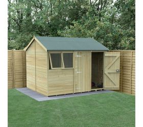 10' x 8' Forest Timberdale Tongue & Groove Double Door Reverse Apex Shed