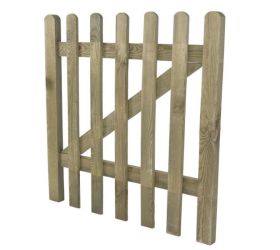 Forest 3' x 3' Wooden Pressured Treated Pale Picket Wooden Gate