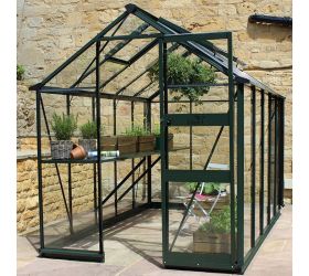 6' x 10' Eden Burford Small Greenhouse in Green (1.94m x 3.17m) 