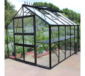8' x 10' Eden Blockley Greenhouse in Black (2.56m x 3.17m)