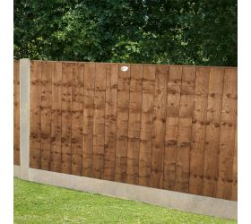 Forest 6' x 3' Brown Pressure Treated Vertical Closeboard Fence Panel (1.83m x 0.92m)
