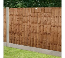 Forest 6' x 4' Brown Pressure Treated Vertical Closeboard Fence Panel (1.83m x 1.22m)