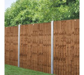Forest 6' x 5'6 Brown Pressure Treated Vertical Closeboard Fence Panel (1.83m x 1.69m)