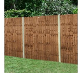 Forest 6' x 5' Brown Pressure Treated Vertical Closeboard Fence Panel (1.83m x 1.52m)