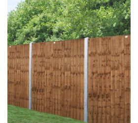 Forest 6' x 6' Brown Pressure Treated Vertical Closeboard Fence Panel (1.83m x 1.85m)