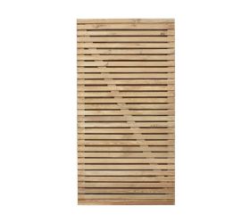 Forest 3'x6' Double Slatted Gate (0.9 x 1.8m) 