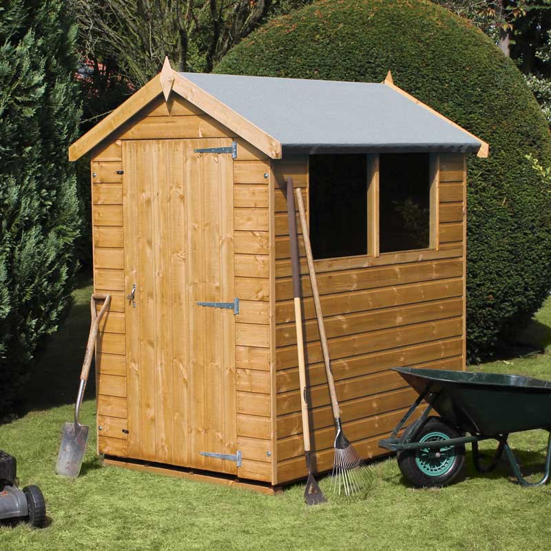 12' x 6' Traditional Standard Shiplap Apex Wooden Garden Shed (3.66m x 1.83m)