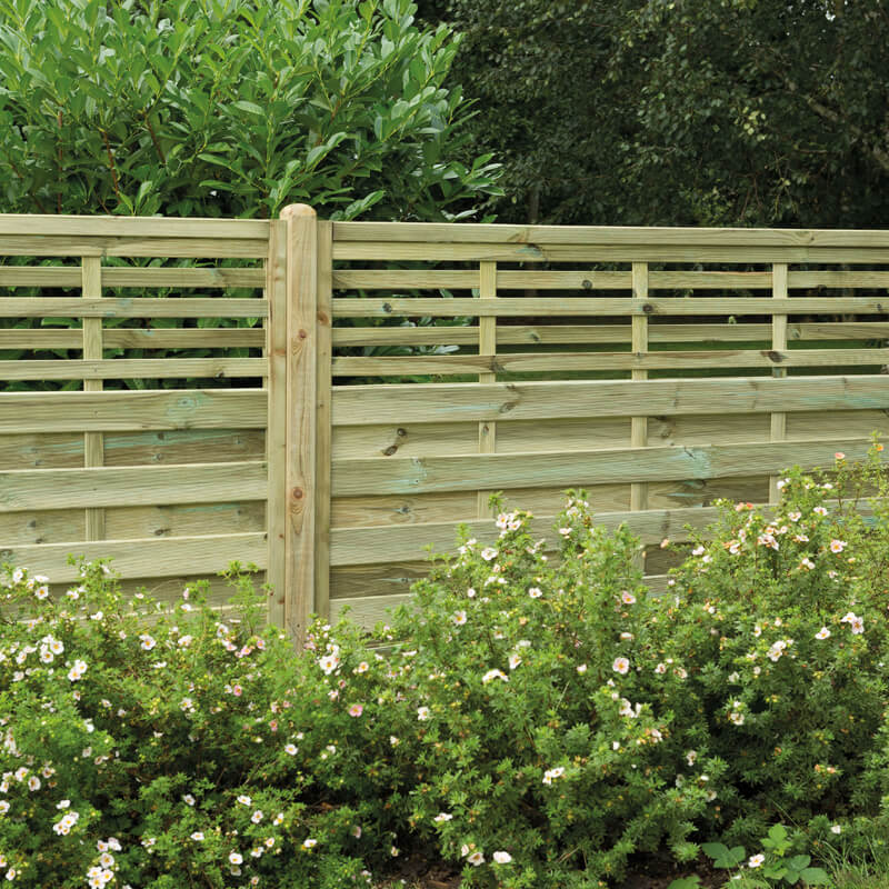 Product photograph of Forest 6 X 5 Kyoto Pressure Treated Decorative Fence Panel - 1 8m X 1 5m from Buy Sheds Direct