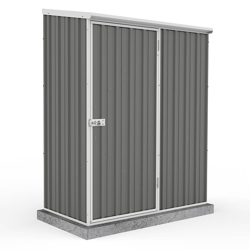 Product photograph of 5 X 3 Absco Space Saver Pent Metal Shed - Grey 1 52m X 0 78m from Buy Sheds Direct