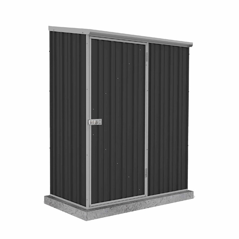 Product photograph of 5 X 3 Absco Space Saver Pent Metal Shed - Dark Grey 1 52m X 0 78m from Buy Sheds Direct