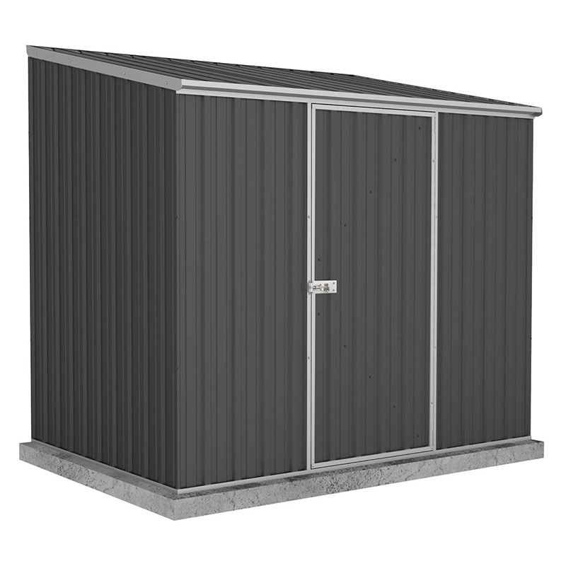 Product photograph of 7 5 X 5 Absco Space Saver Pent Metal Shed - Dark Grey 2 26m X 1 52m from Buy Sheds Direct