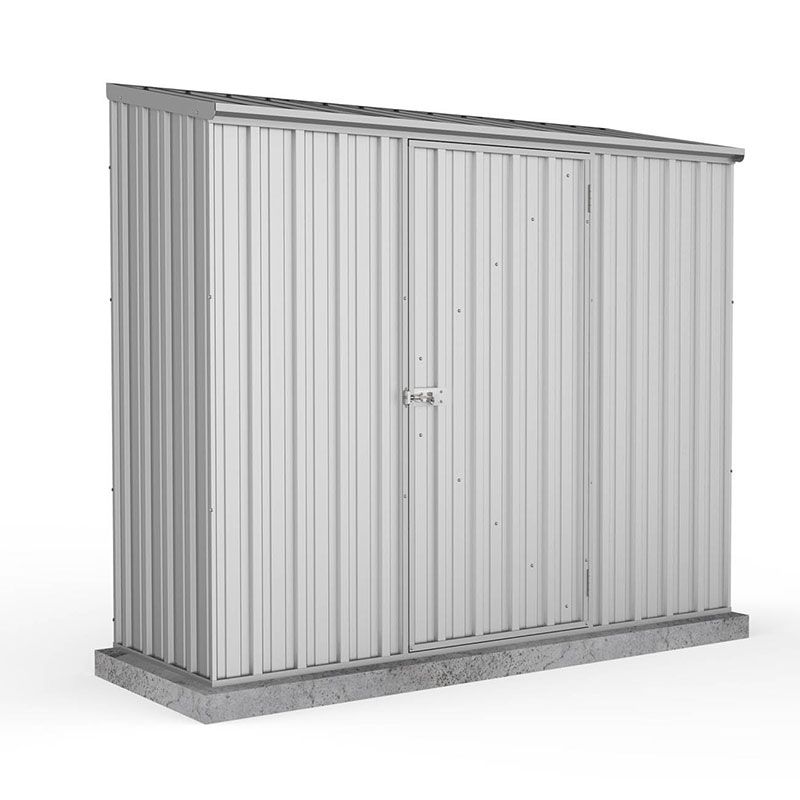 Product photograph of 7 5 X 3 Absco Space Saver Pent Metal Shed - Zinc 2 26m X 0 78m from Buy Sheds Direct