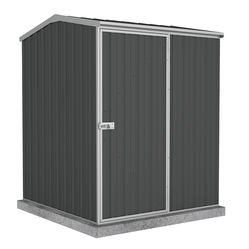 Product photograph of 5 X 5 Absco Premier Titanium Reverse Apex Metal Shed - Dark Grey 1 52m X 1 52m from Buy Sheds Direct