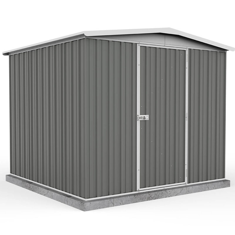 Product photograph of 7 5 X 7 Absco Regent Apex Metal Shed - Grey 2 26m X 2 18m from Buy Sheds Direct