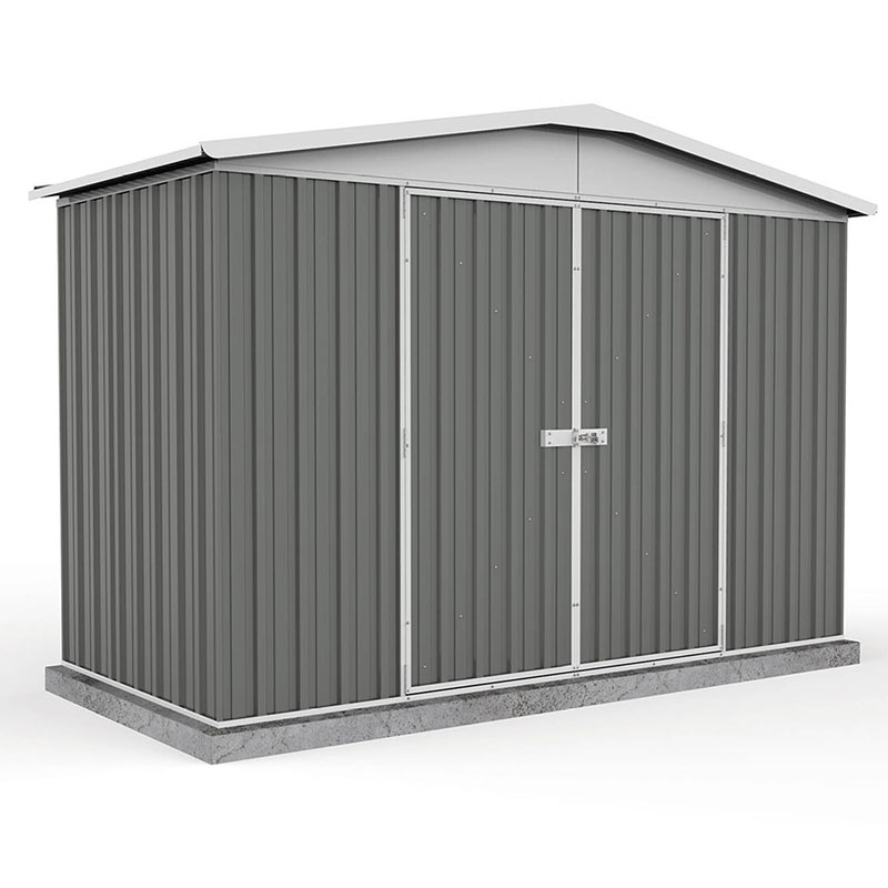 Product photograph of 10 X 5 Absco Regent Double Door Metal Shed - Grey 3m X 1 44m from Buy Sheds Direct