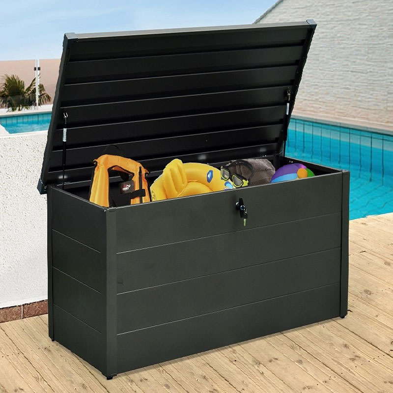 Product photograph of 4 X 2 Falcon 130 Heavy Duty Metal Garden Storage Box 400l 1 3m X 0 6m from Buy Sheds Direct