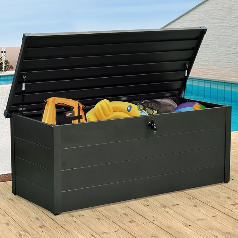Product photograph of 5 X 2 Falcon 165 Heavy Duty Metal Garden Storage Box 550l 1 6m X 0 7m from Buy Sheds Direct