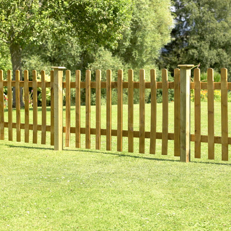 Product photograph of Forest 6 X 3 Wooden Pale Picket Fence Panel 1 8m X 0 9m from Buy Sheds Direct