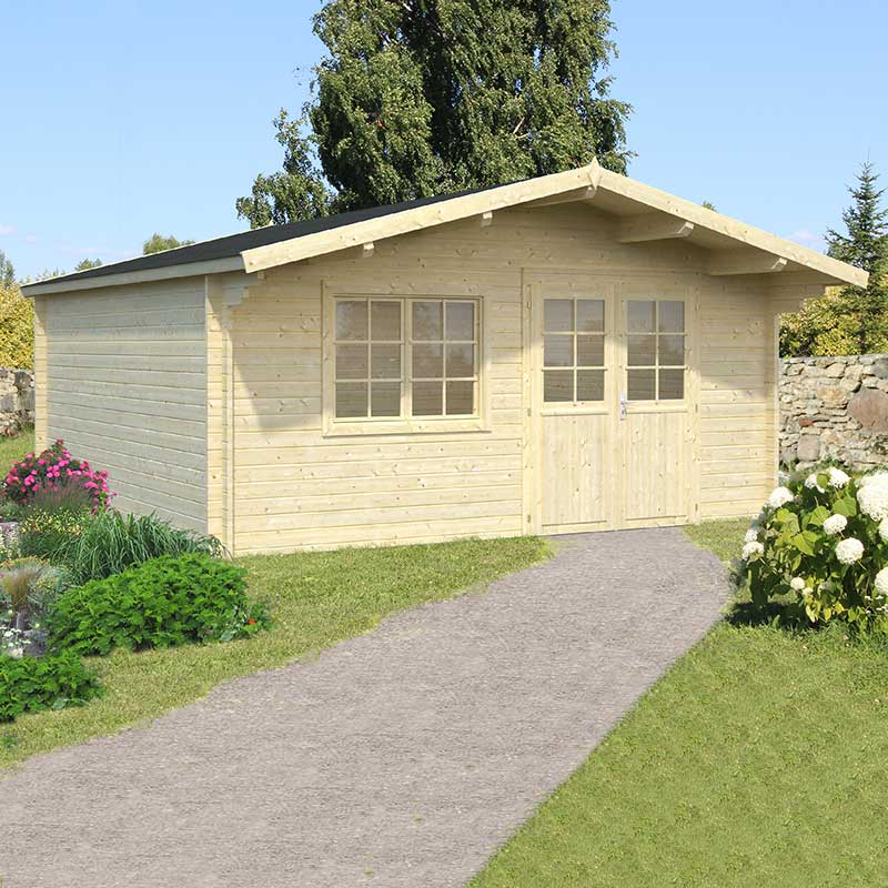 Product photograph of Palmako Britta 5 1m X 4 5m Log Cabin Garden Building 40mm from Buy Sheds Direct