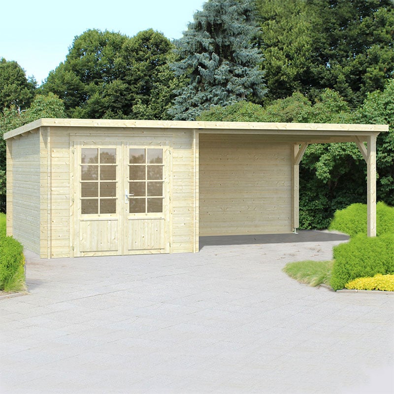 Product photograph of Palmako Ella 6m X 3m Log Cabin Summerhouse 28mm from Buy Sheds Direct