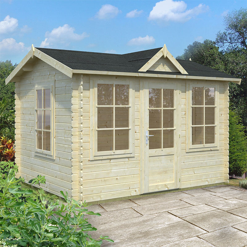 Product photograph of Palmako Claudia 3 2m X 2 4m Log Cabin Summerhouse 28mm from Buy Sheds Direct