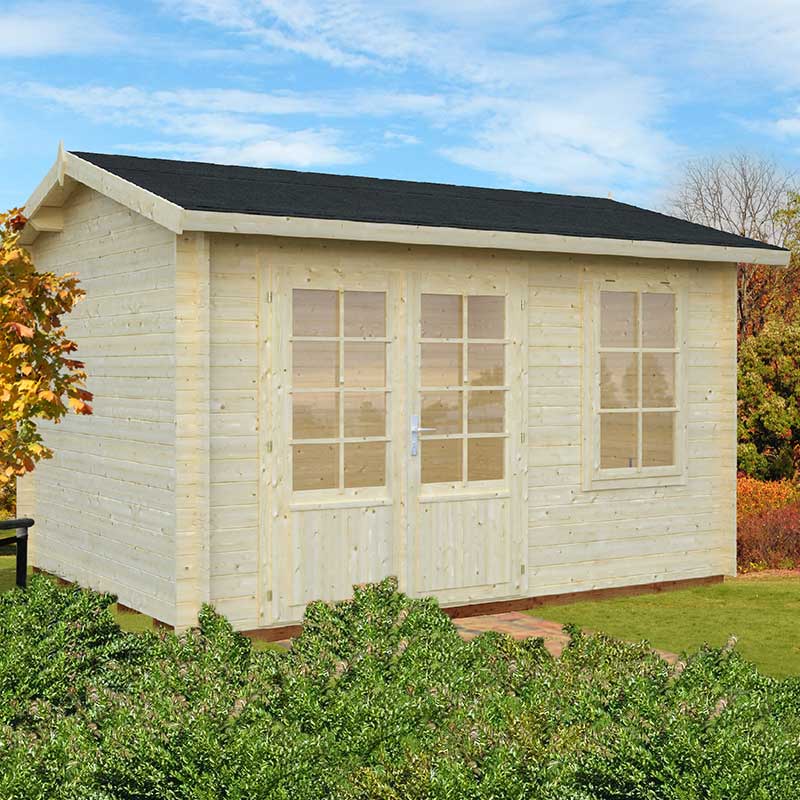Product photograph of Palmako Iris 3 9m X 3m Log Cabin Summerhouse 28mm from Buy Sheds Direct
