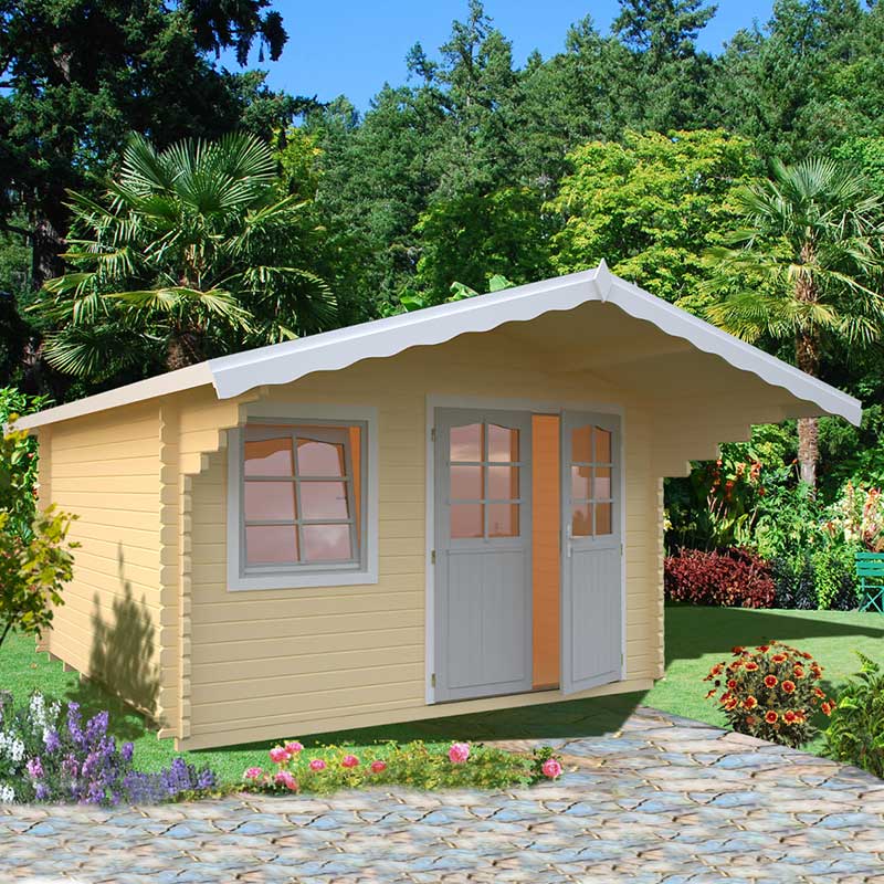 Product photograph of Palmako Sally 3 9m X 3 9m Log Cabin Garden Room 44mm from Buy Sheds Direct