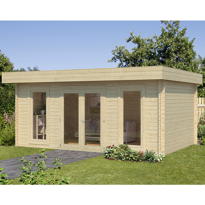 Product photograph of Palmako Bret 5 1m X 3 9m Log Cabin Garden Room 44mm from Buy Sheds Direct