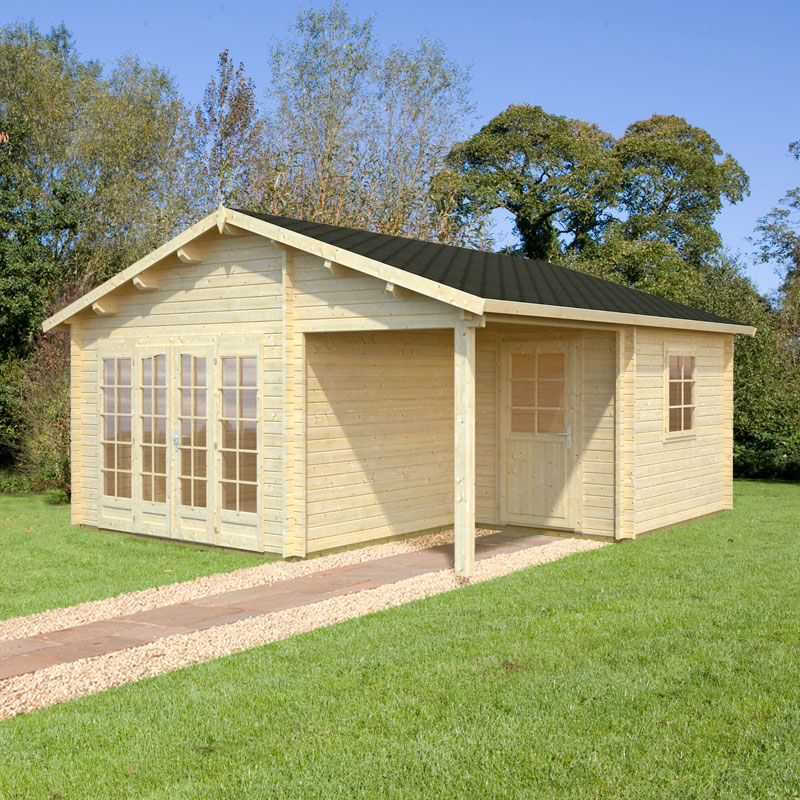 Product photograph of Palmako Irene 5 3m X 5 7m Log Cabin Garden Building 44mm from Buy Sheds Direct